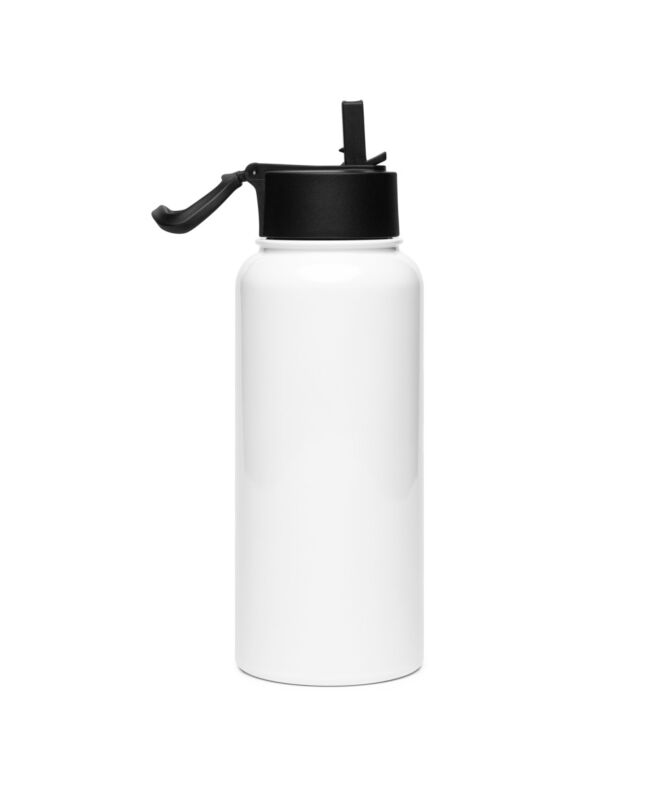 Stainless steel water bottle with a straw lid (Your design)