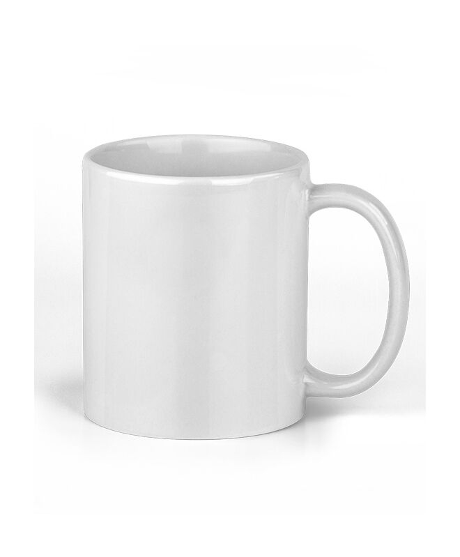 White glossy mug 